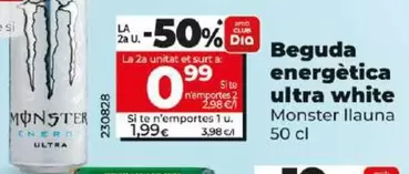 Oferta de Monster - Bebida Energética Ultra White  por 1,99€ en Dia