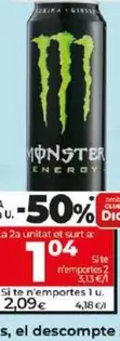 Oferta de Monster - Bebida Energética Original  por 2,09€ en Dia