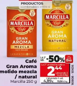 Oferta de Marcilla - Café Gran Aroma Molido Mezcla / Natural por 4,89€ en Dia