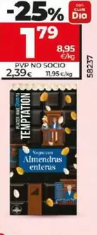 Oferta de Dia Temptation - Chocolate Negro 55% Cacao Con Almendras por 1,79€ en Dia