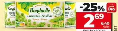 Oferta de Bonduelle - Guisantes Al Natural Muy Finos por 2,69€ en Dia