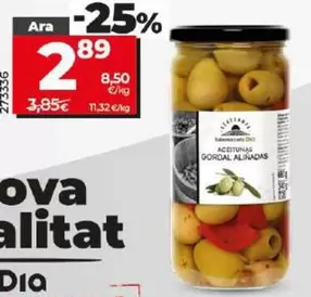 Oferta de Dia Vegecampo - Aceitunas Gordal Aliñadas Sin Hueso por 2,89€ en Dia