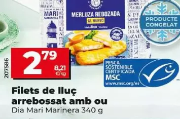 Oferta de Dia Mari Marinera - Filetes De Merluza Rebozada Al Huevo por 2,79€ en Dia