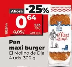 Oferta de El Molino De Dia - Pan Maxi Burger por 0,64€ en Dia