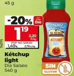 Oferta de Dia Salseo - Kétchup Light por 1,19€ en Dia