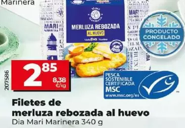 Oferta de Dia Mari Marinera - Filetes De Merluza Rebozada Al Huevo  por 2,85€ en Dia