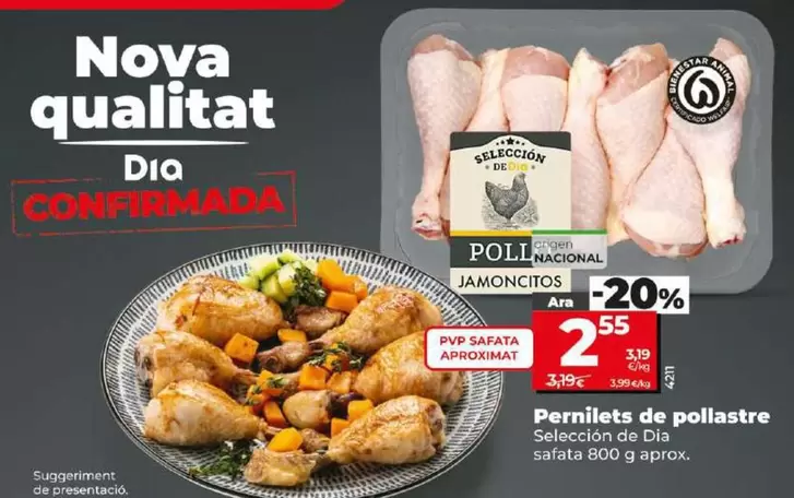 Oferta de Seleccion De Dia - Jamoncitos De Pollo  por 2,55€ en Dia