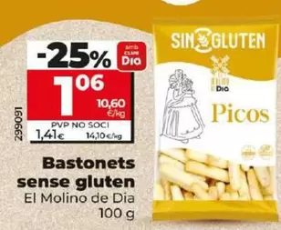 Oferta de El Molino De Dia - Picos Sin Gluten  por 1,06€ en Dia