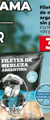 Oferta de Dia Mari Marinera - Filetes De Merluza Argentina Sin Piel  por 3,39€ en Dia