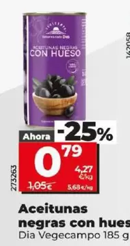 Oferta de Dia Vegecampo - Aceitunas Negras Con Hueso por 0,79€ en Dia