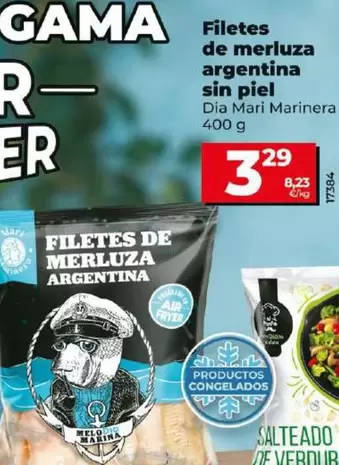 Oferta de Dia Mari Marinera - Filetes De Merluza Argentina Sin Piel por 3,29€ en Dia