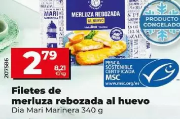 Oferta de Dia Mari Marinera - Filetes De Merluza Rebozada Al Huevo por 2,79€ en Dia