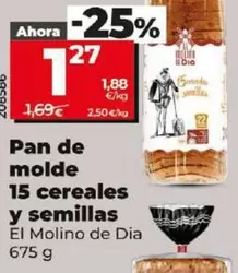 Oferta de El Molino De Dia - Pan De Molde 15 Cereales Y Semillas por 1,27€ en Dia
