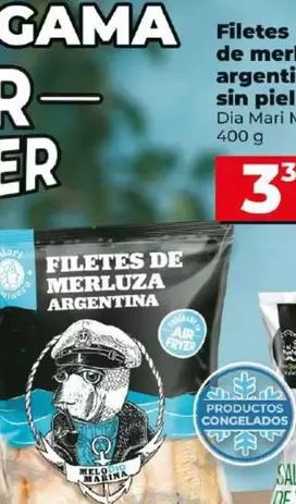 Oferta de Dia Mari Marinera - Filetes De Merluza Argentina Sin Piel por 3,39€ en Dia