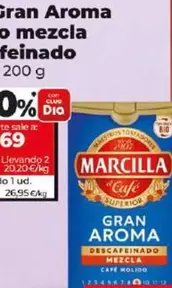 Oferta de Marcilla - Café Gran Aroma Molido Mezcla Descafeinado por 5,39€ en Dia