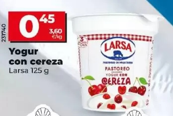 Oferta de Larsa - Yogur Con Cereza  por 0,45€ en Dia
