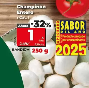 Oferta de Champiñón Entero  por 1€ en Dia
