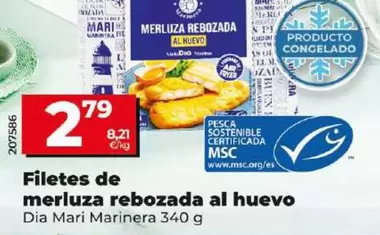 Oferta de Dia Mari Marinera - Filetes De Merluza Rebozada Al Huevo  por 2,79€ en Dia
