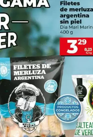 Oferta de Dia Mari Marinera - Filetes De Merluza Argentina Sin Piel por 3,25€ en Dia