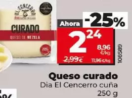 Oferta de Dia El Cencerro - Queso Curado por 2,24€ en Dia