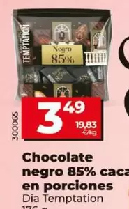 Oferta de Dia Temptation - Chocolate Negro 85% Cacao En Porciones  por 3,49€ en Dia