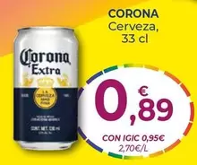 Oferta de Corona - Cerveza por 0,89€ en CashDiplo
