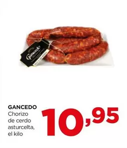 Oferta de Gancedo - Chorizo De Cerdo Asturcelta por 10,95€ en Alimerka