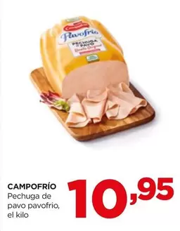 Oferta de Campofrío - Pechuga De Pavo Pavofrio por 10,95€ en Alimerka