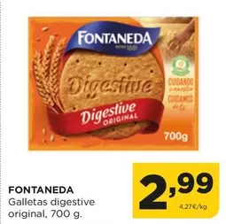 Oferta de Fontaneda - Galletas Digestive Original por 2,99€ en Alimerka