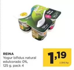 Oferta de Reina - Yogur Bifidus Natural Edulcorado 0% por 1,19€ en Alimerka