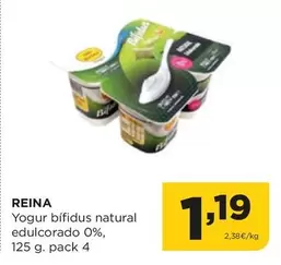 Oferta de Reina - Yogur Bifidus Natural Edulcorado 0% por 1,19€ en Alimerka
