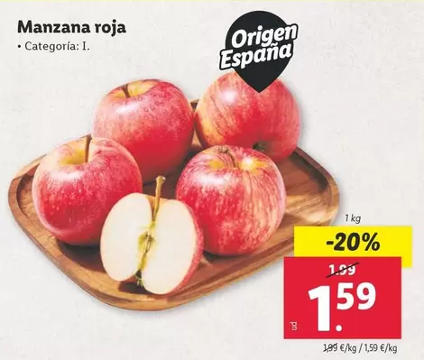 Oferta de Origen - Manzana Roja por 1,59€ en Lidl