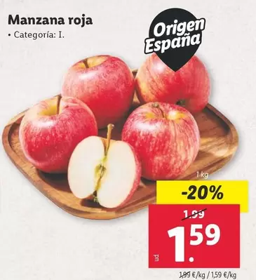 Oferta de Origen - Manzana Roja por 1,59€ en Lidl