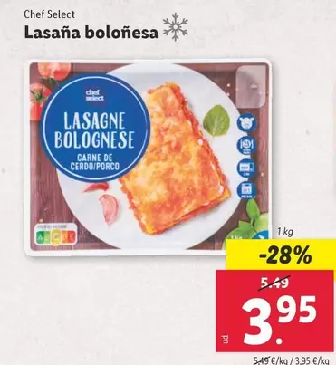 Oferta de Chef select - Lasana Bolonesa por 3,95€ en Lidl