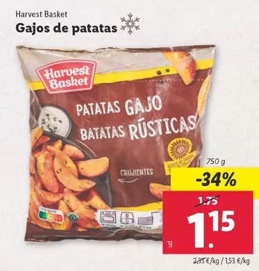 Oferta de Harvest Basket - Gajos De Patatas por 1,15€ en Lidl