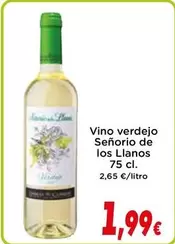 Oferta de Vino Verdejo Senorio De Los Llanos por 1,99€ en Proxi