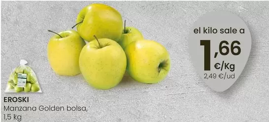 Oferta de Eroski - Manzana Golden  por 1,66€ en Eroski