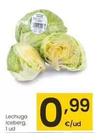 Oferta de Lechuga Iceberg por 0,99€ en Eroski
