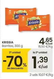 Oferta de Krissia - Barritas por 4,65€ en Eroski