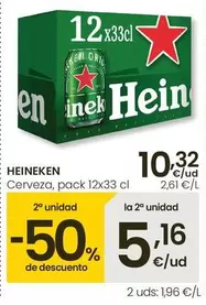 Oferta de Heineken - Cerveza por 10,32€ en Eroski