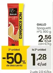 Oferta de Gallo - Spaguetti Nº3 por 2,56€ en Eroski
