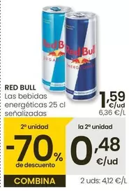 Oferta de Red Bull - Las Bebidas Energeticas por 1,59€ en Eroski