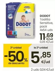 Oferta de Dodot - Toallita Sensitive por 11,69€ en Eroski