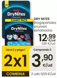 Oferta de DryNites - Bragapañales Enuresis por 12,99€ en Eroski