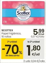 Oferta de Scottex - Papel Higienico por 5,99€ en Eroski