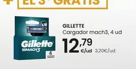 Oferta de Gillette - Cargador Mach3 por 12,79€ en Eroski