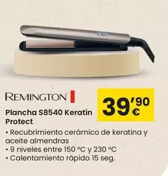 Oferta de Remington - Plancha S8540 Keratin Protect por 39,9€ en Eroski