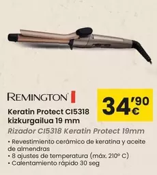 Oferta de Remington - Rizador CI5318 Ketatin Protect 19mm por 34,9€ en Eroski