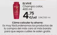 Oferta de Elvive - Champu Color por 4,75€ en Eroski