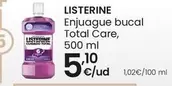 Oferta de Listerine - Enjuague Bucal Total Care por 5,1€ en Eroski